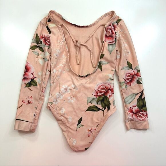 Agua Bendita Girls Floral One Piece Swimsuit Size 4 - Picture 3 of 8